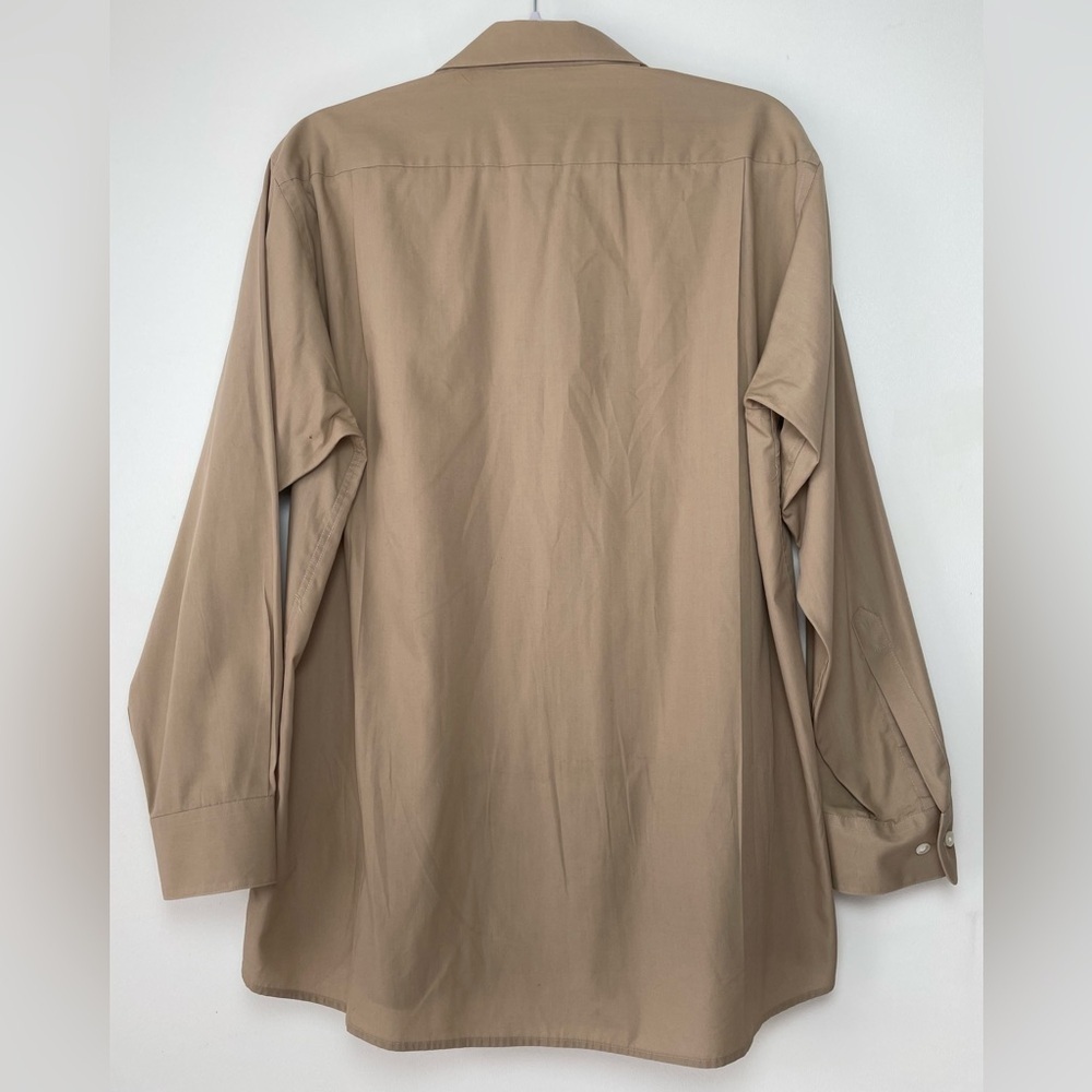 Givenchy Brown Tan Button up dress shirt Men size 16.5 -33 minimalist designer - Picture 3 of 7